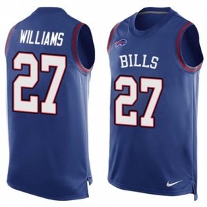 Mens Nike Buffalo Bills #27 Duke Williams Limited Royal Blue Player Name & Number Tank Top NFL Jersey