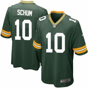 Mens Nike Green Bay Packers #10 Jacob Schum Game Green Team Color NFL Jersey