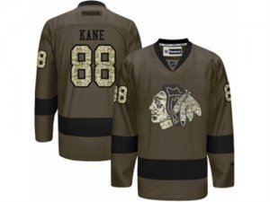 Youth Reebok Chicago Blackhawks #88 Patrick Kane Premier Green Salute to Service NHL Jersey