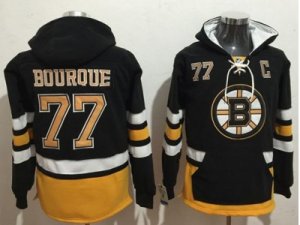 Boston Bruins #77 Ray Bourque Black Name & Number Pullover NHL Hoodie