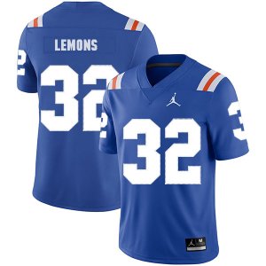 Florida Gators #32 Adarius Lemons Blue Throwback College