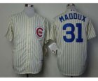 mlb jerseys chicago cubs #31 maddux cream(blue strip)[1969 m&n]