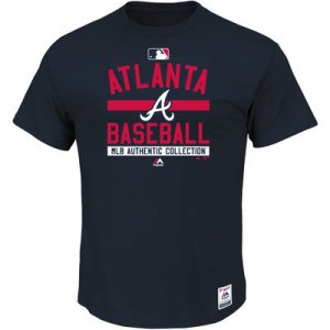 MLB Men\'s Atlanta Braves Majestic Big & Tall Authentic Collection Property T-Shirt - Navy