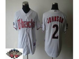 mlb Arizona Diamondbacks #2 Kelly Johnson white Cool Base 2011 All Star