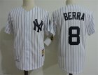 Yankees #8 Yogi Berra White Cooperstown Collection Jersey