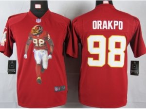 Nike youth Washington Red Skins #98 Orakpo Red Portrait Fashion Game Jersey