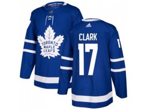 Youth Adidas Toronto Maple Leafs #17 Wendel Clark Blue Home Authentic Stitched NHL Jersey