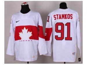 nhl jerseys team canada #91 stamkos white[2014 winter olympics]