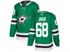 Adidas Dallas Stars #68 Jaromir Jagr Green Home Authentic Stitched NHL Jersey
