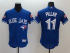 Mens Toronto Blue Jays #11 Kevin Pillar Royal Blue Stitched 2016 Fashion Stars & Stripes Flex Base Baseball Jersey