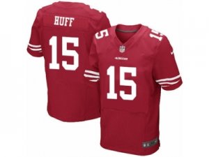 Mens Nike San Francisco 49ers #15 Josh Huff Elite Red Team Color NFL Jersey