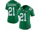 Women Nike New York Jets #21 Morris Claiborne Limited Green Rush NFL Jersey
