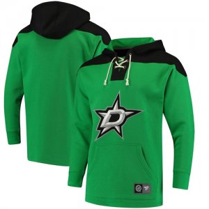 Mens Dallas Stars Fanatics Branded Green Black Breakaway Lace Up Hoodie