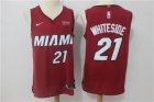 Heat #21 Hassan Whiteside Red Nike Authentic Jersey