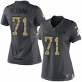 Womens Nike New England Patriots #71 Cameron Fleming Limited Black 2016 Salute to Service NFL Jersey