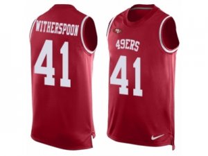 Mens Nike San Francisco 49ers #41 Ahkello Witherspoon Limited Red Player Name & Number Tank Top NFL Jersey