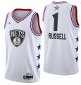 Nets #1 D'Angelo Russell White 2019 NBA All-Star Game Jordan Brand Swingman Jersey