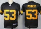 nfl Pittsburgh Steelers #53 Pouncey Black[yellow number]