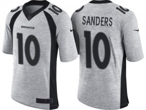 Nike Denver Broncos #10 Emmanuel Sanders 2016 Gridiron Gray II Mens NFL Limited Jersey