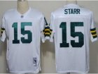 NFL Green Bay Packers #15 Bart Starr White Throwback Jerseys