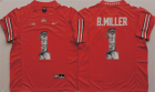 Ohio State Buckeyes 1 B.Miller Red Portrait Number College Jersey