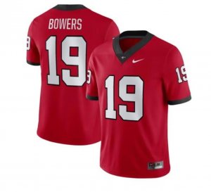 Mens Georgia Bulldogs #19 Brock Bowers Red College Football Jersey