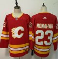 Flames #23 Sean Monahan Red Adidas Jersey