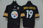 Nike Steelers #19 JuJu-Smith Schuster Black Team Big Logo Number Vapor Untouchable