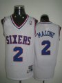 nba philadelphia 76ers #2 malone Swingman white