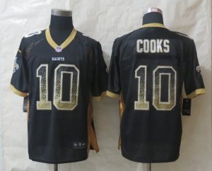 Nike New Orleans Saints #10 Cooks Black Jerseys(Drift Fashion Elite)