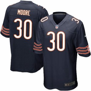 Men\'s Nike Chicago Bears #30 D.J. Moore Game Navy Blue Team Color NFL Jersey