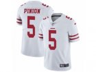 Mens Nike San Francisco 49ers #5 Bradley Pinion Vapor Untouchable Limited White NFL Jersey