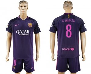 Barcelona #8 A.Iniesta Away Soccer Club Jersey