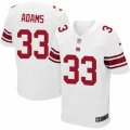 Mens Nike New York Giants #33 Andrew Adams Elite White NFL Jersey