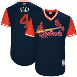 St.Louis Cardinals #4 Yadier Molina Yadi Majestic Navy 2017 Players Weekend Jersey