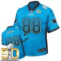 Youth Nike Panthers #88 Greg Olsen Blue Alternate Super Bowl 50 Stitched Drift Fashion Jersey