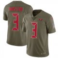 Nike Buccaneers #3 Jameis Winston Youth Olive Salute To Service Limited Jersey