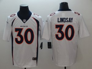 Nike Broncos #30 Phillip Lindsay White Vapor Untouchable Limited Jersey