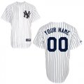 Yankees White Customized Men Cool Base Jersey