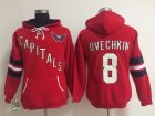 NHL Washington Capitals #8 Alex Ovechkin Red jerseys (pullover hooded sweatshirt)