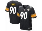 Mens Nike Pittsburgh Steelers #90 T. J. Watt Elite Black Team Color NFL Jersey