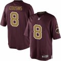 Mens Nike Washington Redskins #8 Kirk Cousins Limited Burgundy Red Gold Number Alternate 80TH Anniversary NFL Jersey