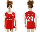 2017-18 Arsenal 29 XHAKA Home Women Soccer Jersey