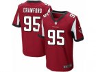 Mens Nike Atlanta Falcons #95 Jack Crawford Elite Red Team Color NFL Jersey