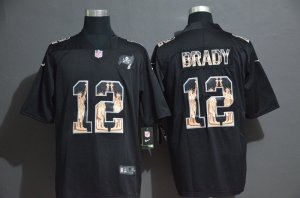 Buccaneers #12 Tom Brady Black Statue Of Liberty Limited Jersey