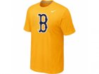 MLB Boston Red Sox Heathered Nike Yellow Blended T-Shirt