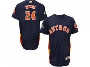 Houston Astros #24 Jimmy Wynn Authentic Navy Blue Alternate 2017 World Series Bound Flex Base MLB Jersey