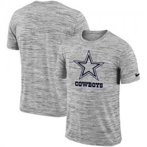 Dallas Cowboys Heathered Black Sideline Legend Velocity Travel Performance T Shirt