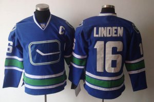 nhl vancouver canucks #16 linden blue[c patch 3rd]