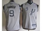 Youth nba san antonio spurs #9 parker grey[revolution 30 swingman]